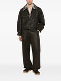 PDF check-collar logo-embossed jacket