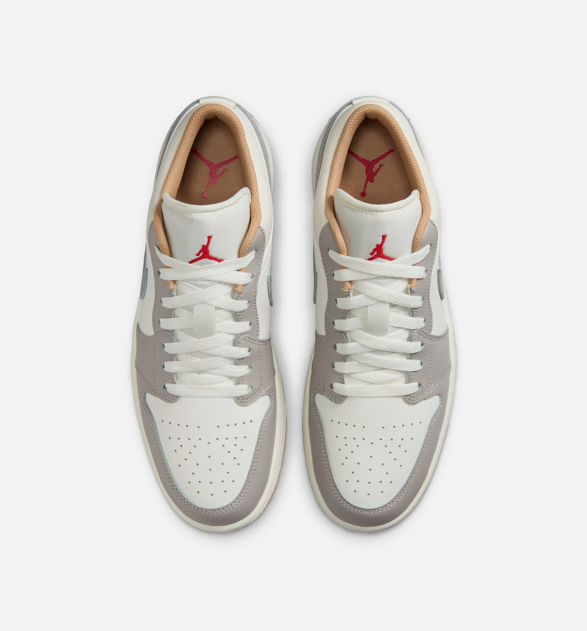 Air Jordan 1 Low – Men's Lifestyle Shoe | Sail/Fire Red/College Grey/Hemp